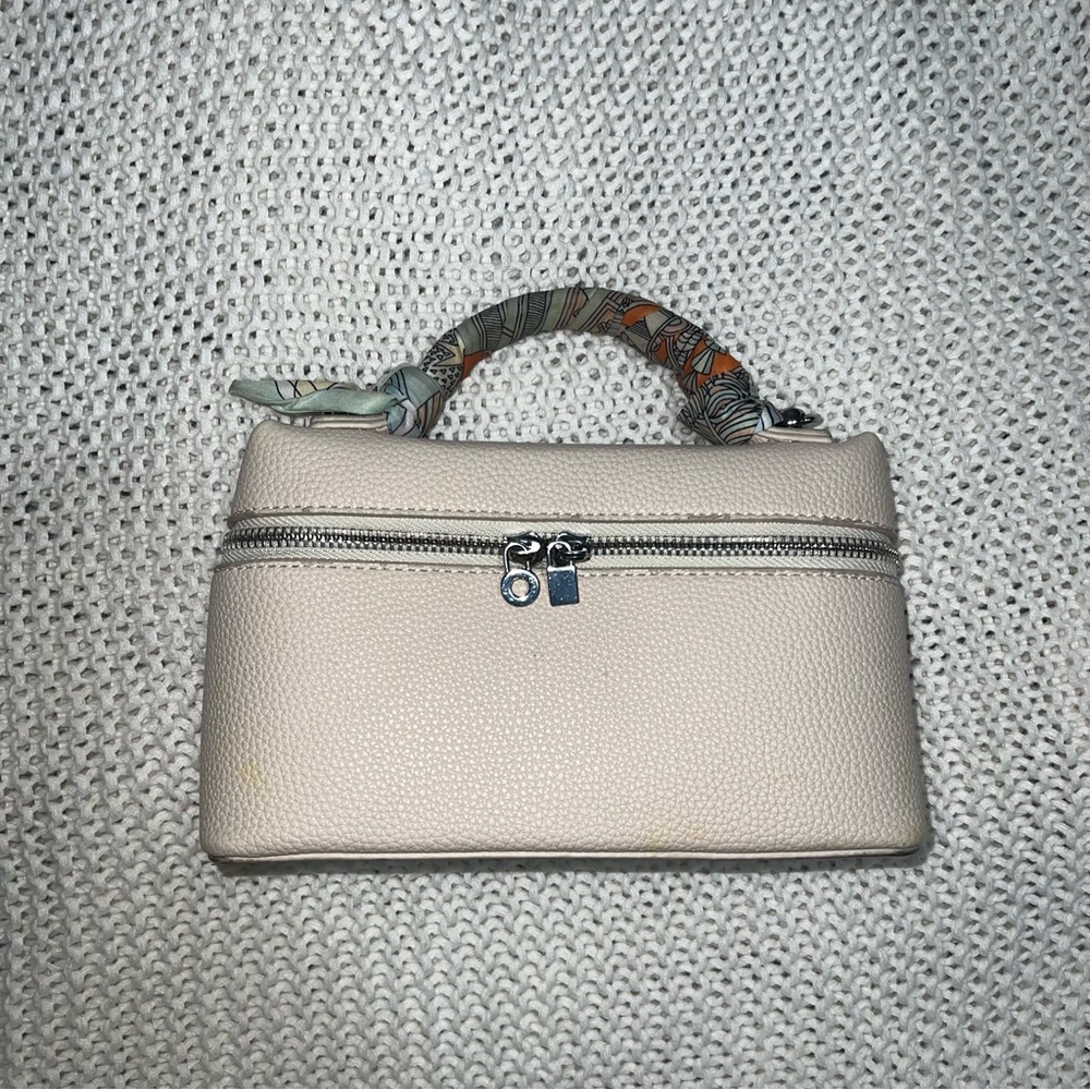 Vanity Handbag with Scarf top handle